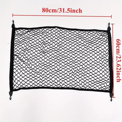 Universal Truck Bed Net Elastic Cargo Mesh Polyester Tailgate Organizer Multi Purpose Light Load Secure Transport Easy Install
